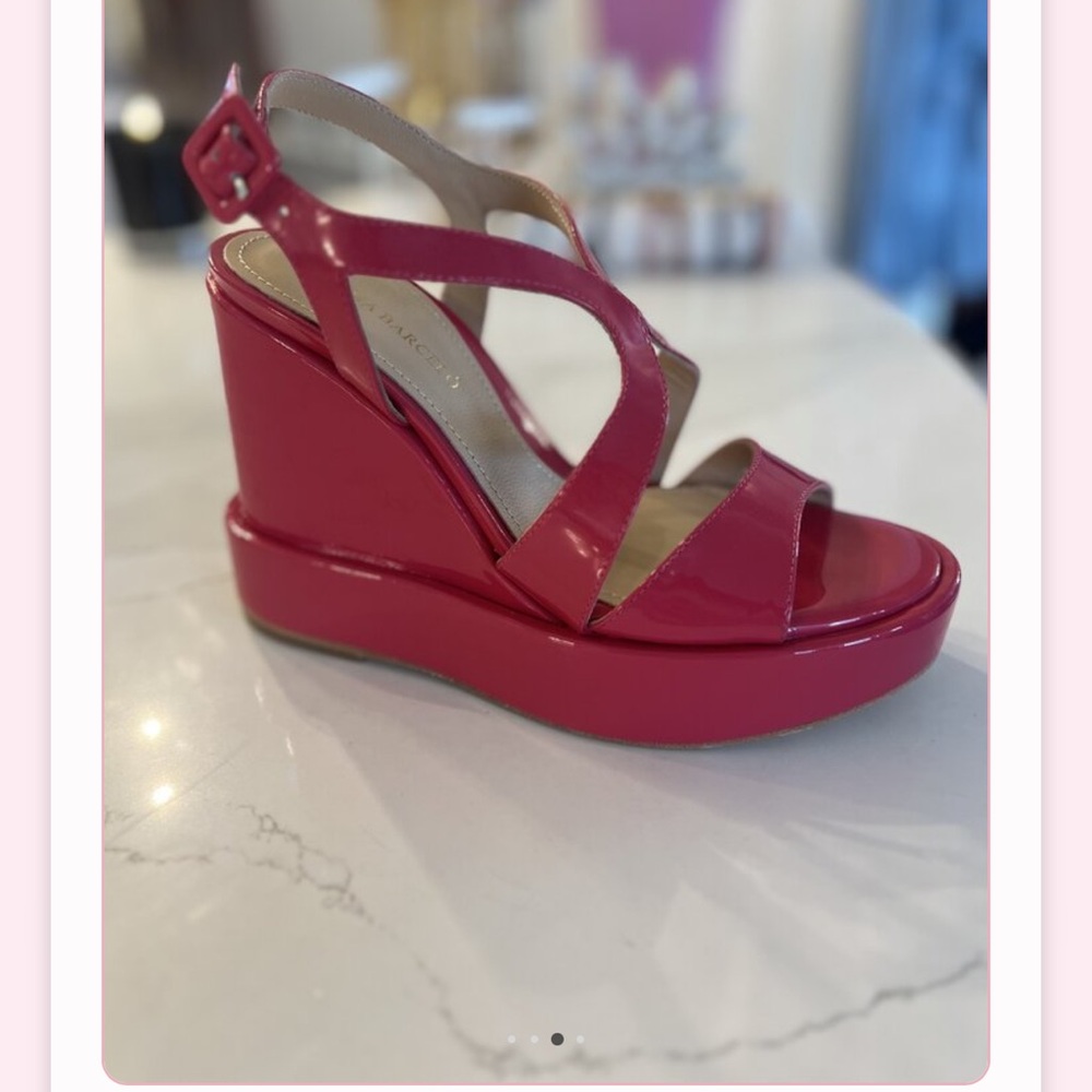 Paloma Barcelo Red Platform Sandals